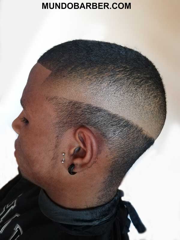 high fade en cabello corto